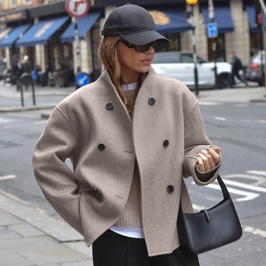 Valentina™| Vintage Wool Blend V-Neck Coat