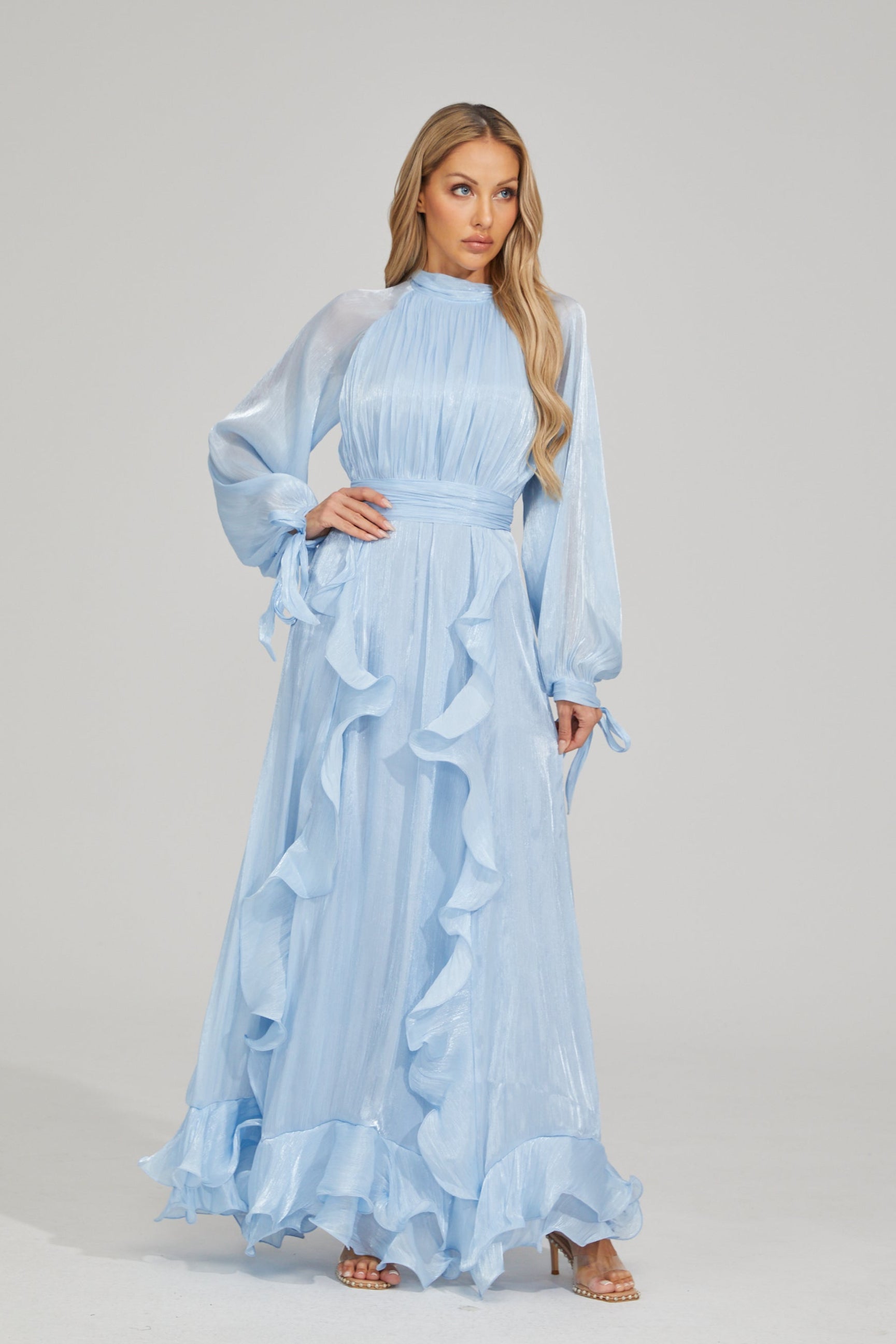 Valentina™| Maxi abito blu noir