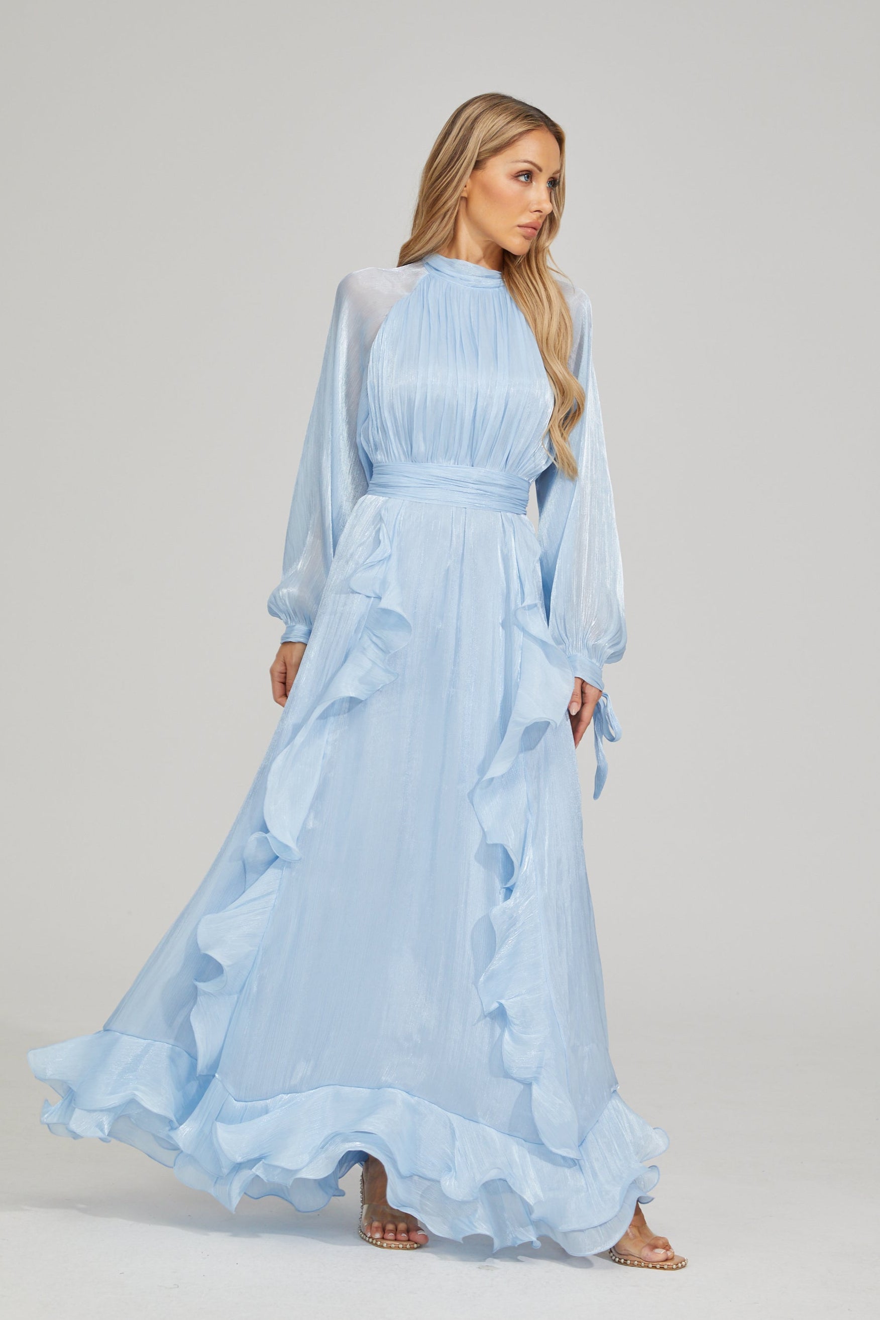 Valentina™| Maxi abito blu noir