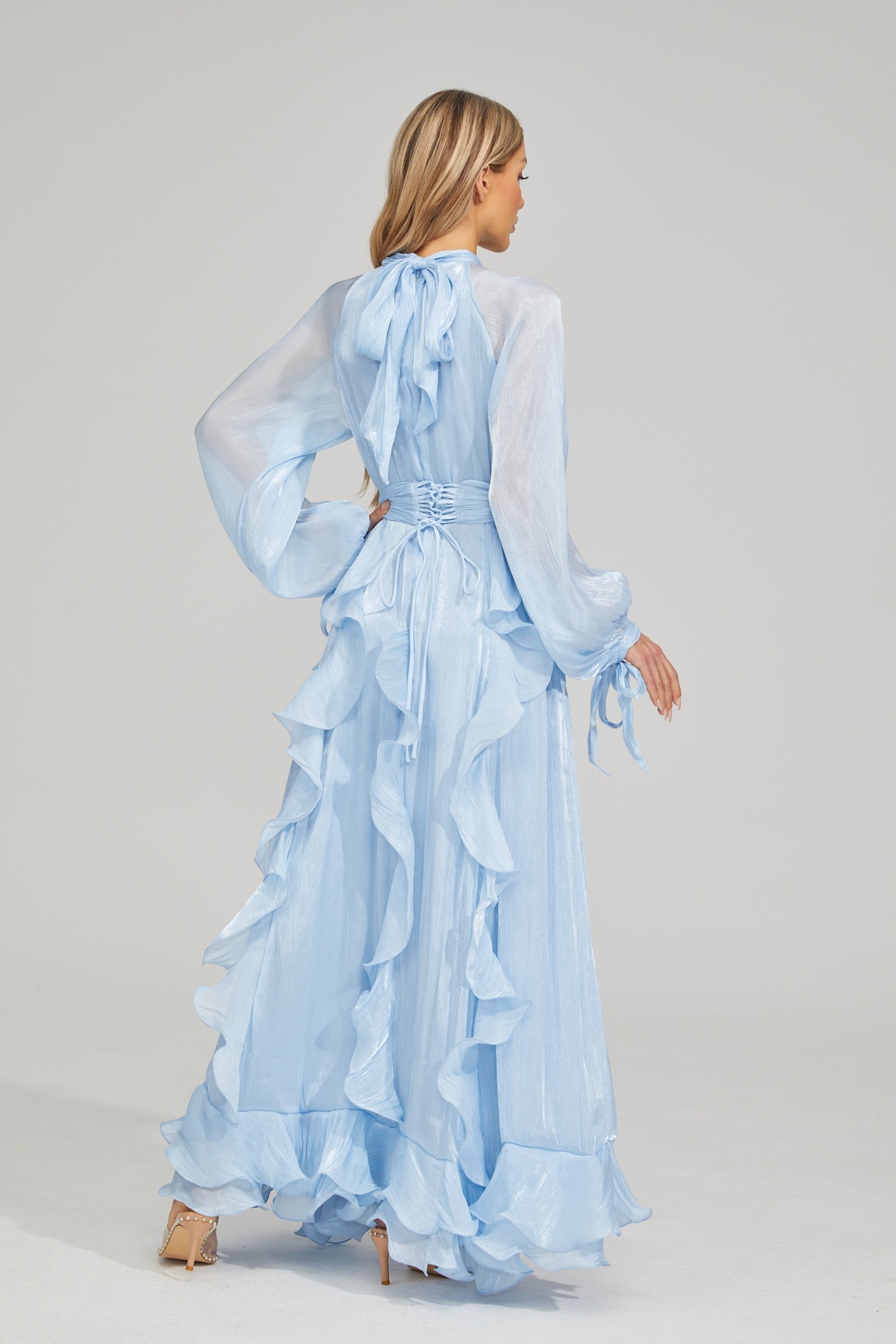 Valentina™| Maxi abito blu noir