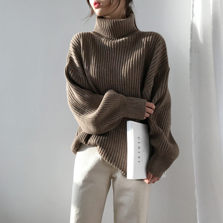 Valentina™| Pullover di lusso con colletto alto e maniche a palloncino