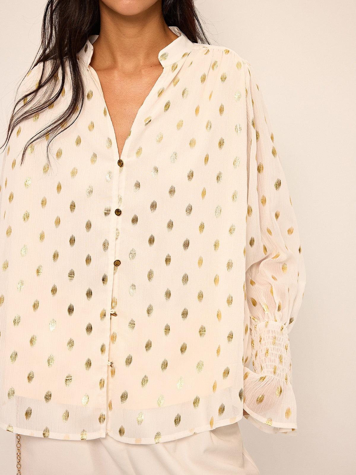 Valentina™| Top in chiffon a pois