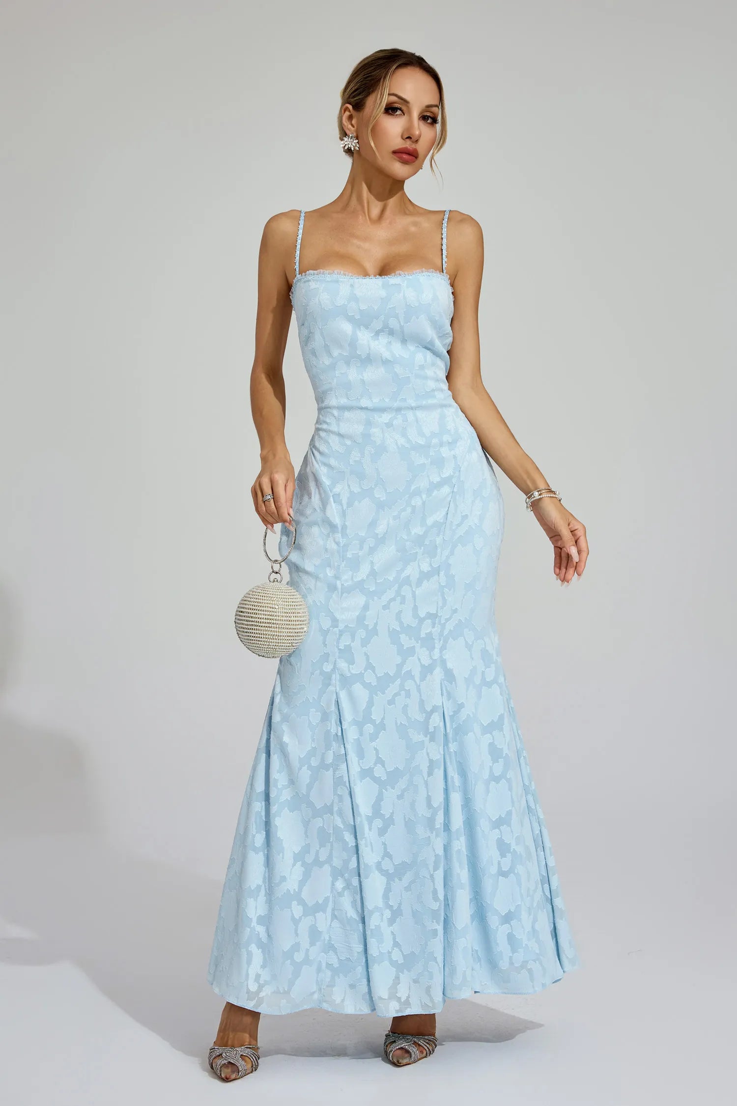 Cressida - Lace-up Maxi Dress