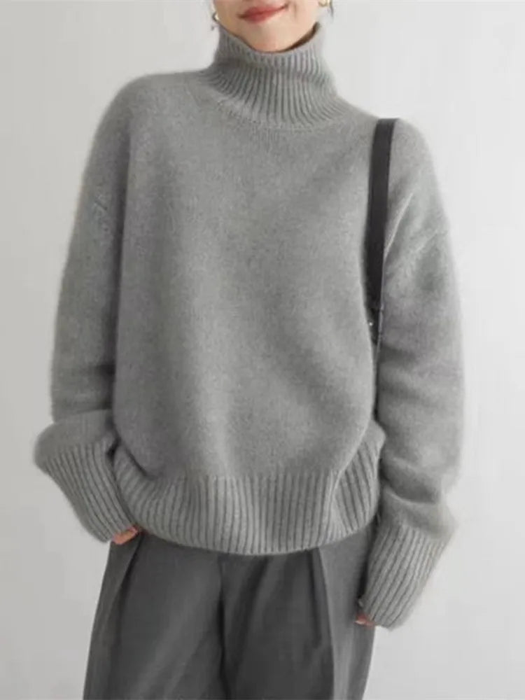 Valentina™ – Maglione elegante con collo alto per le giornate autunnali