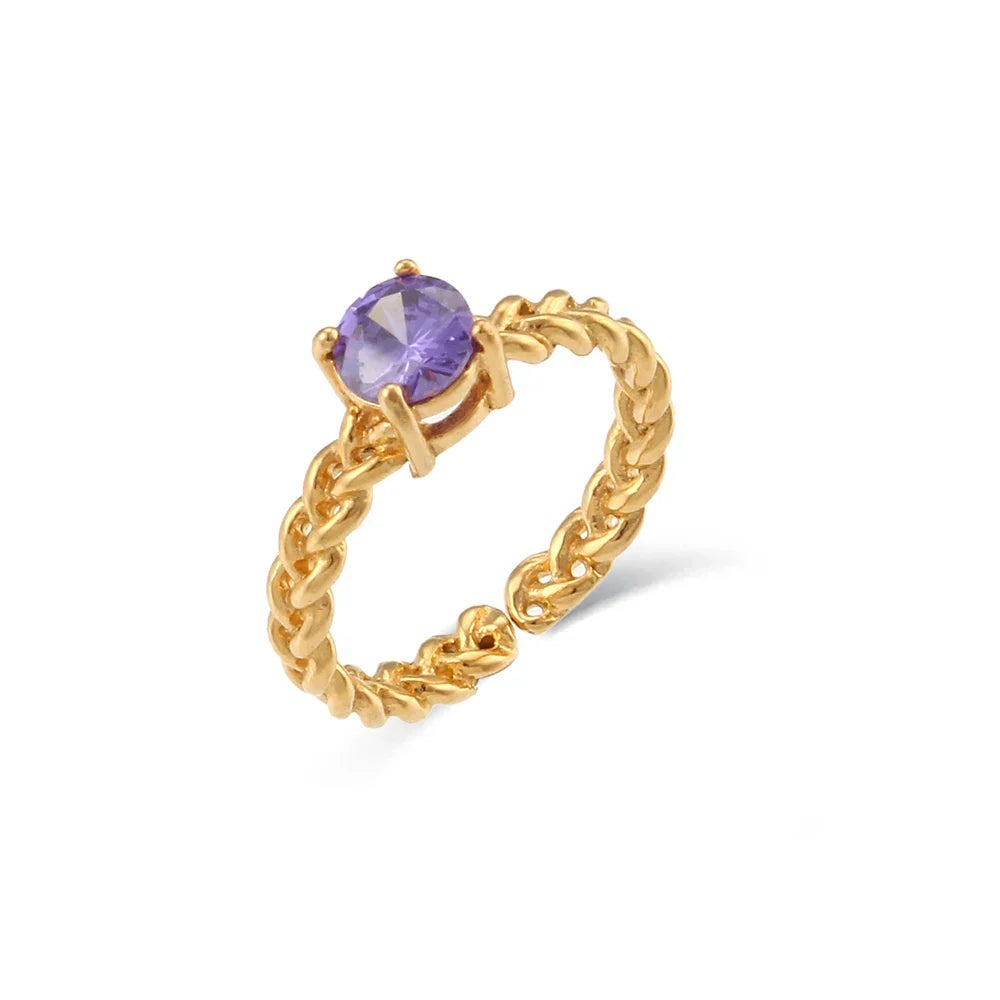 Classy Woven Band Diamond Ring