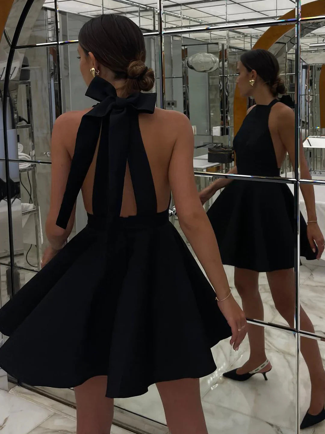 Mini Abito Satin Pratico ed Elegante