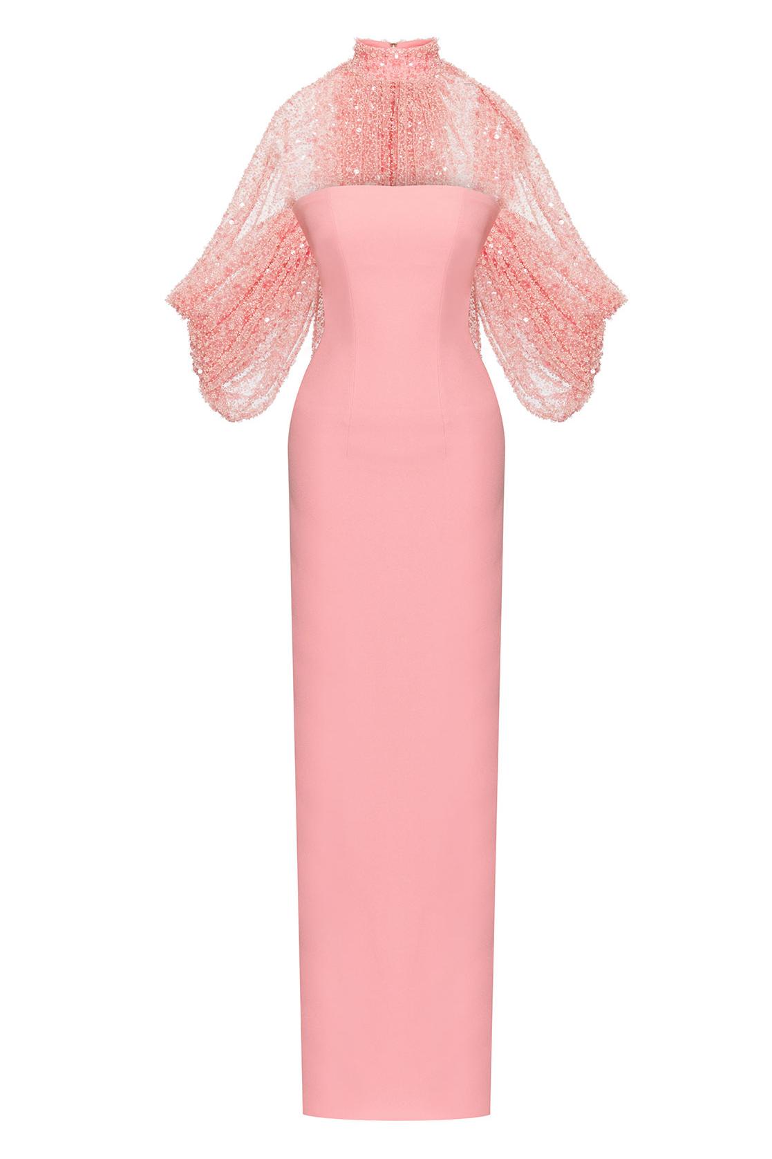 Valentina™| Abito off-shoulder con maniche a cappuccio in paillettes