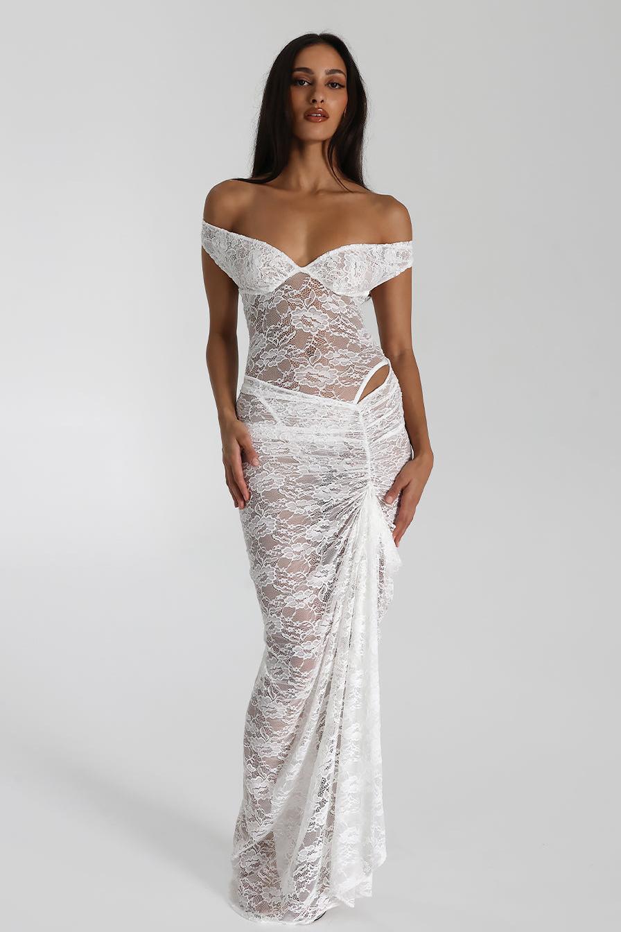 Valentina™| Set di body off shoulder e maxi gonna in pizzo