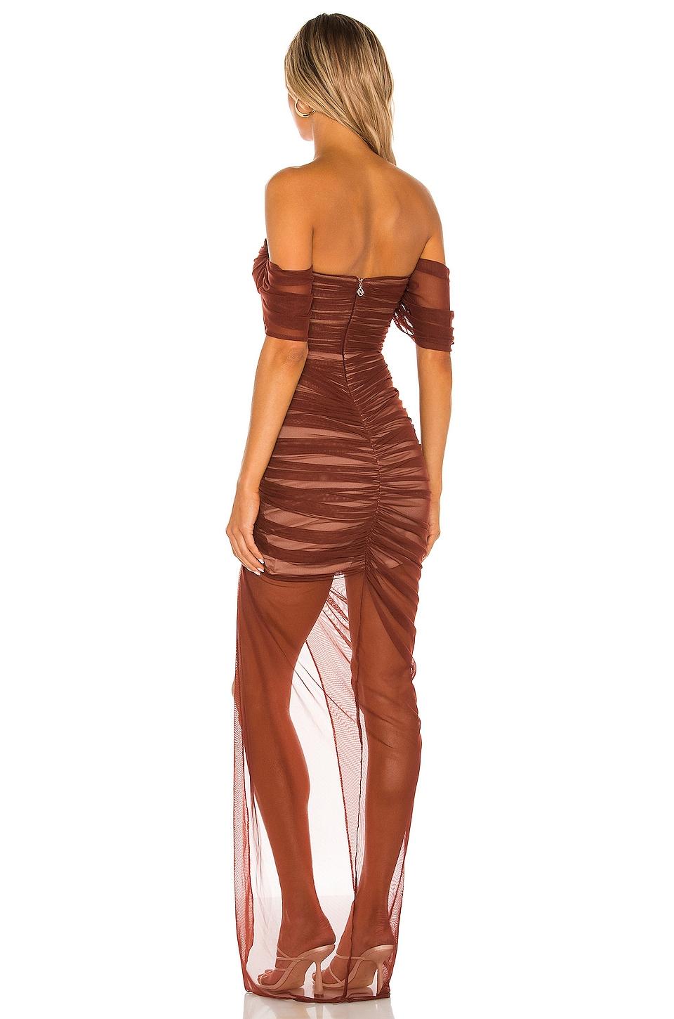 Valentina™| Abito midi con arricciatura sulle spalle in rete