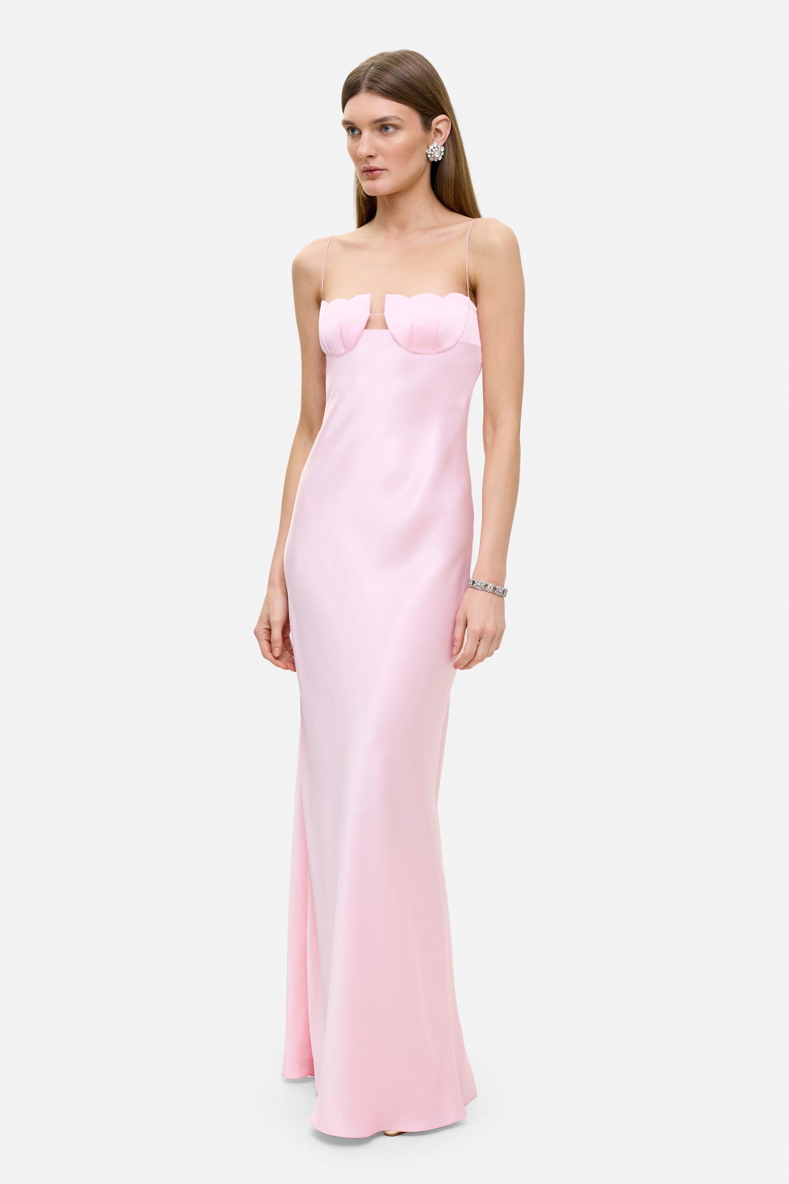 Valentina™| Maxi abito cut-out in raso