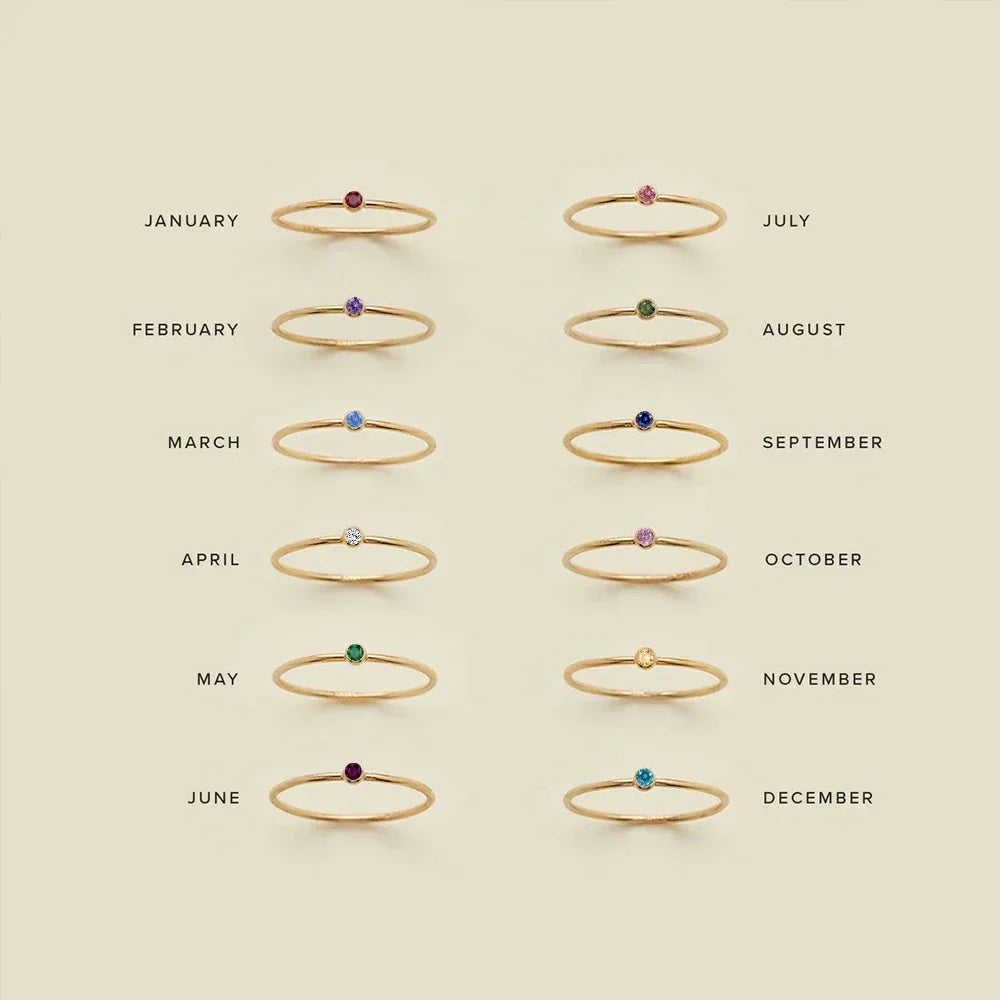 Valentina™| Anello con pietra di nascita