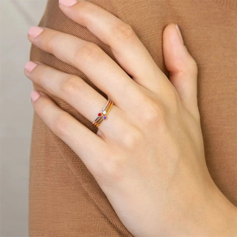 Valentina™| Anello con pietra di nascita