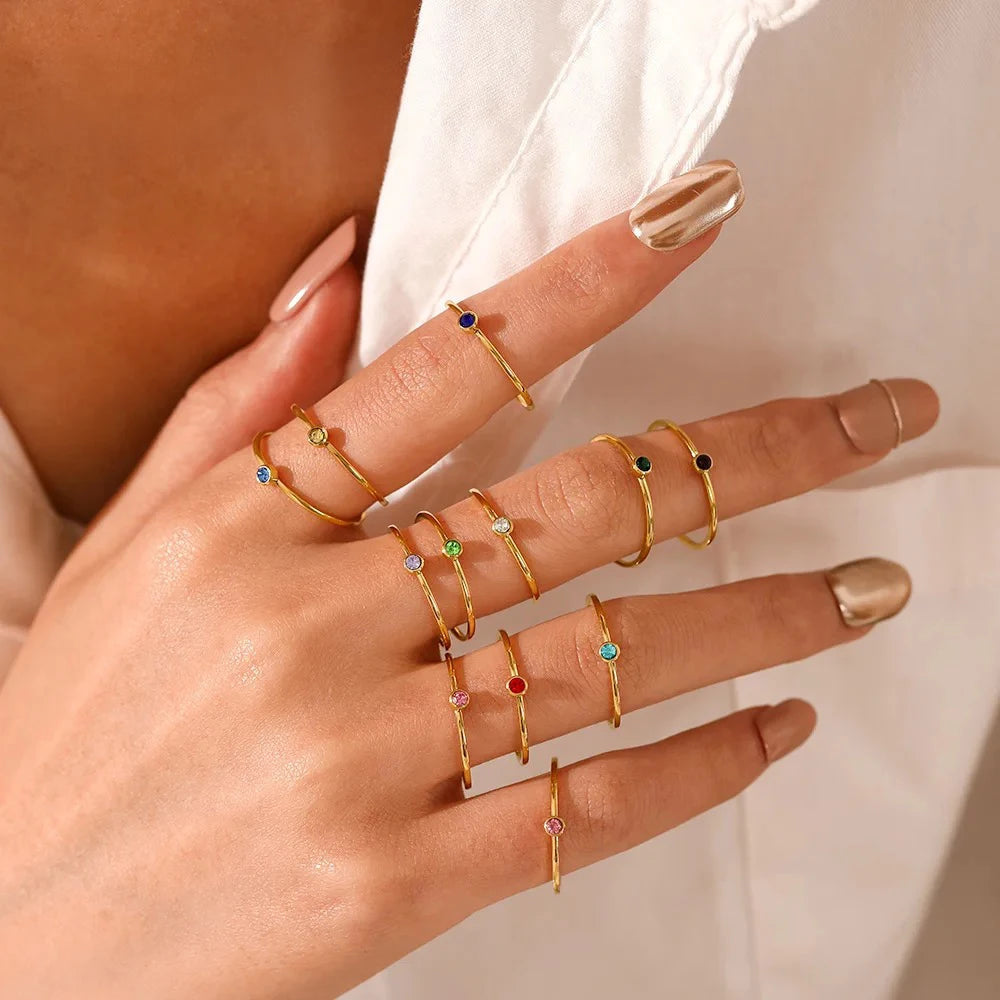 Valentina™| Anello con pietra di nascita