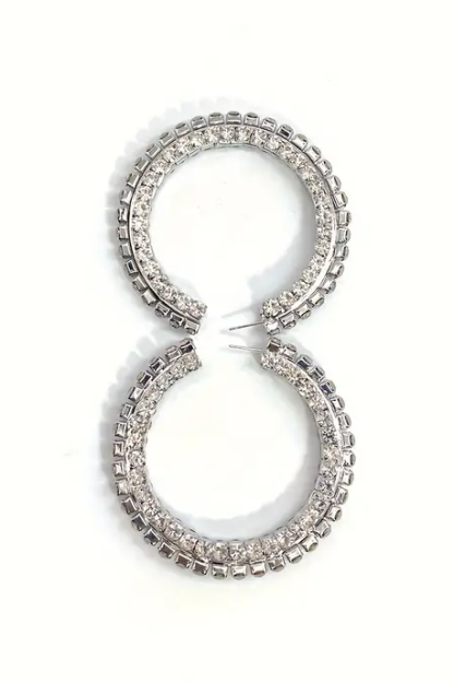 Valentina™| Orecchini tondi con diamanti finti