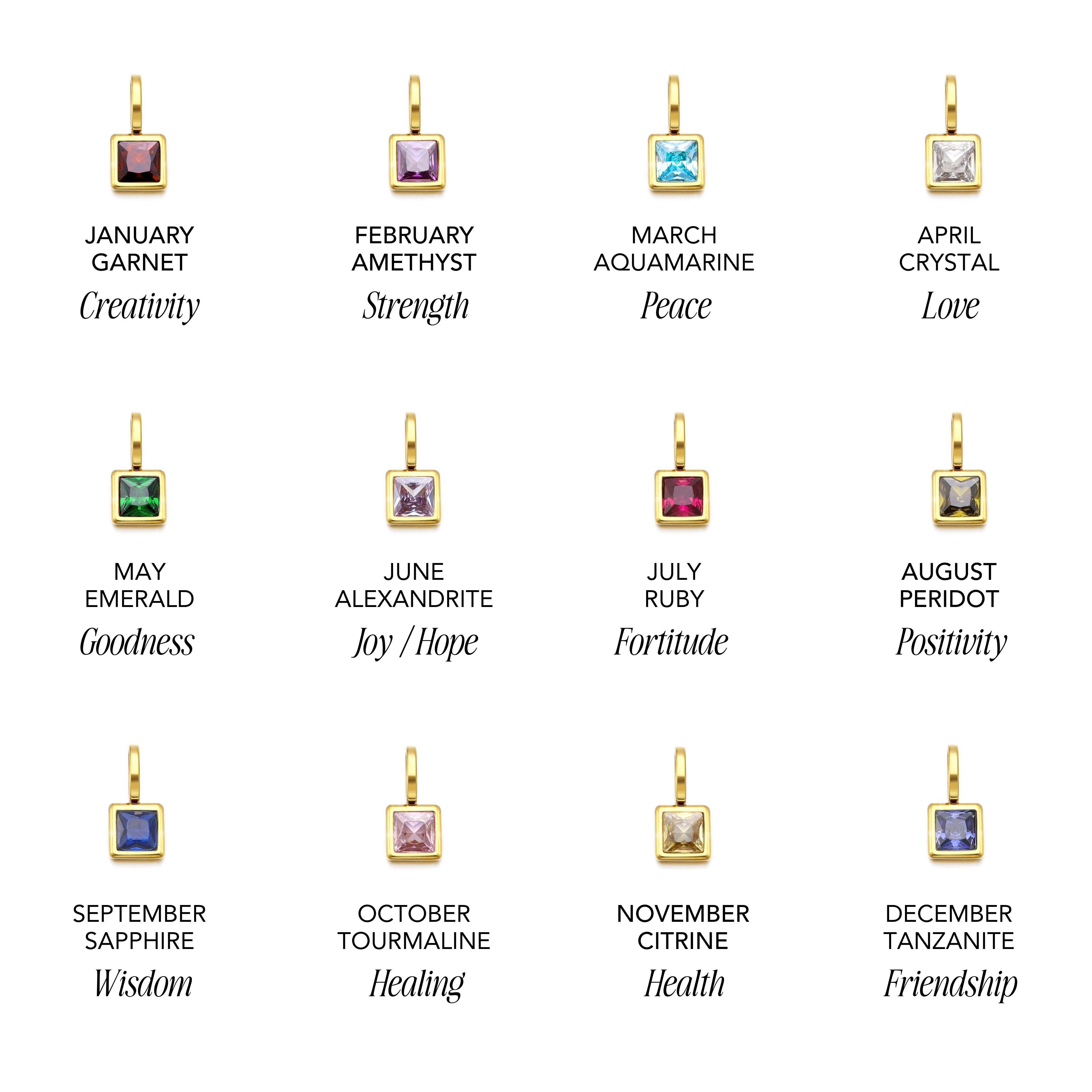 Valentina™| Collana con iniziali e pietre di nascita