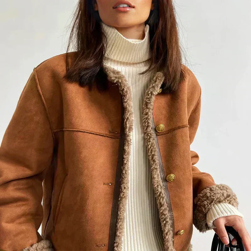 Valentina™| Giacca con rifiniture in shearling