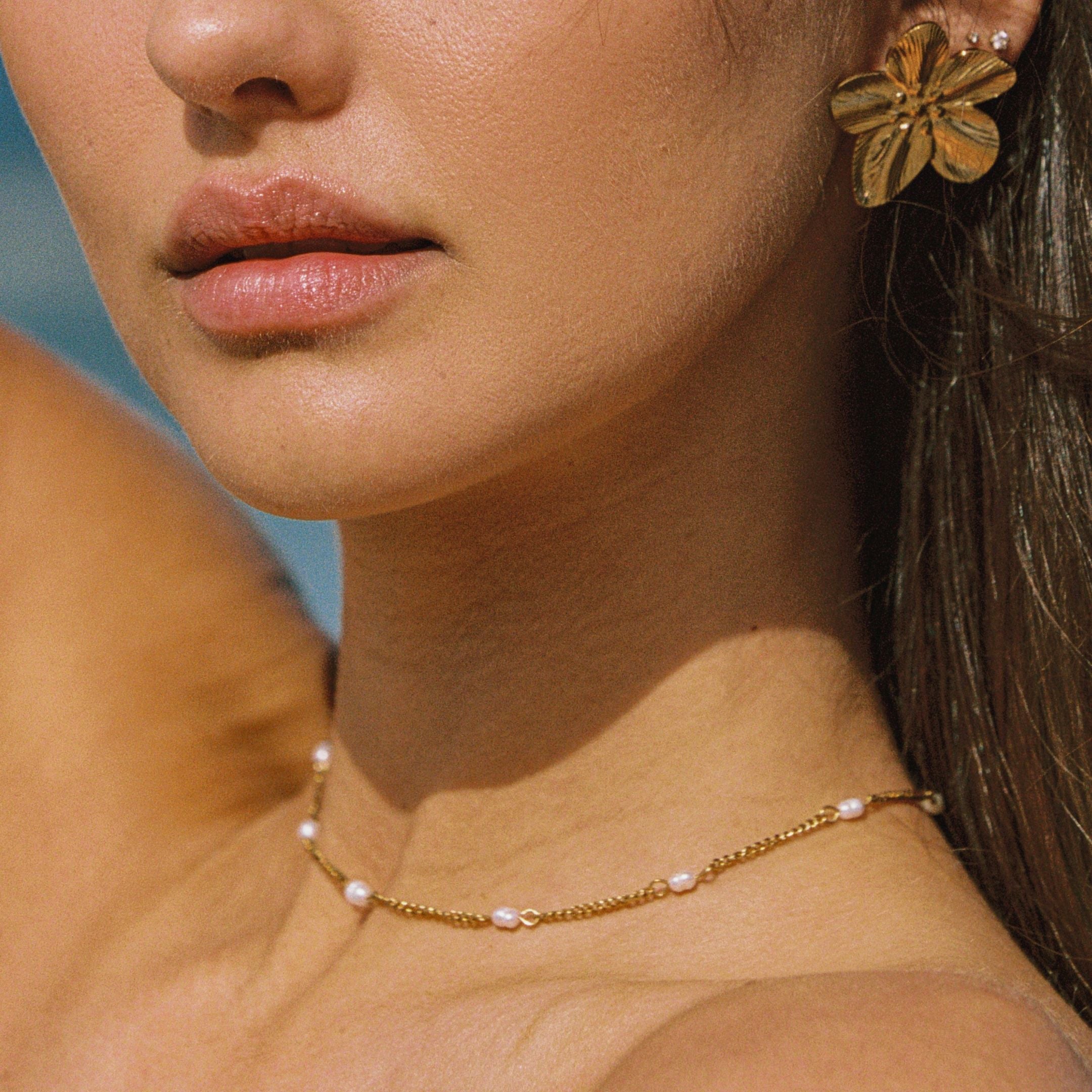 Valentina™| Delicato girocollo di perle d'oro