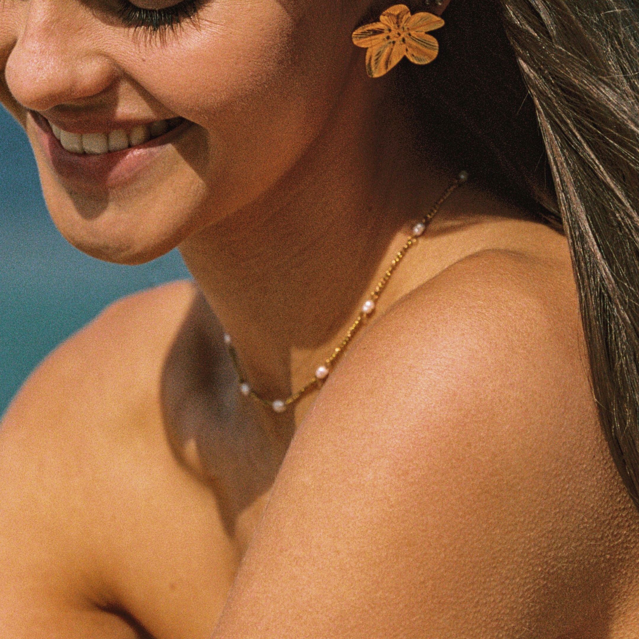 Valentina™| Delicato girocollo di perle d'oro