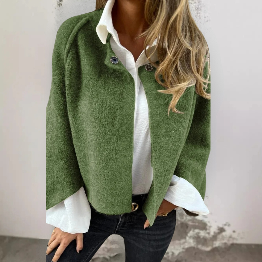 Valentina™ | Cardigan Elegante con Dettagli in Camicia
