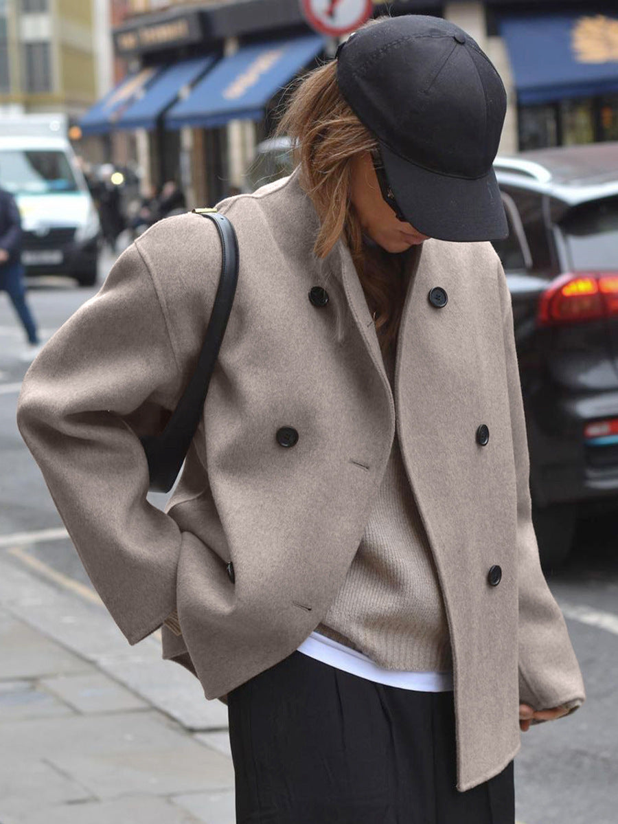 Valentina™| Vintage Wool Blend V-Neck Coat
