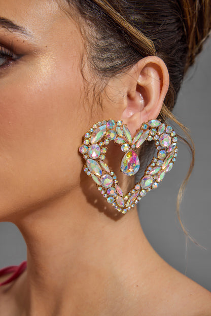 Valentina™| Orecchini a cuore con strass