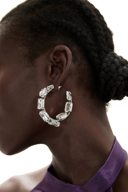 Valentina™| Orecchini in metallo con diamanti finti