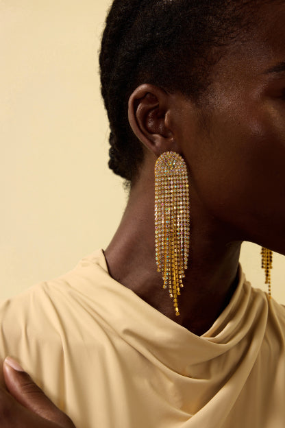 Valentina™| Orecchini con nappe di strass