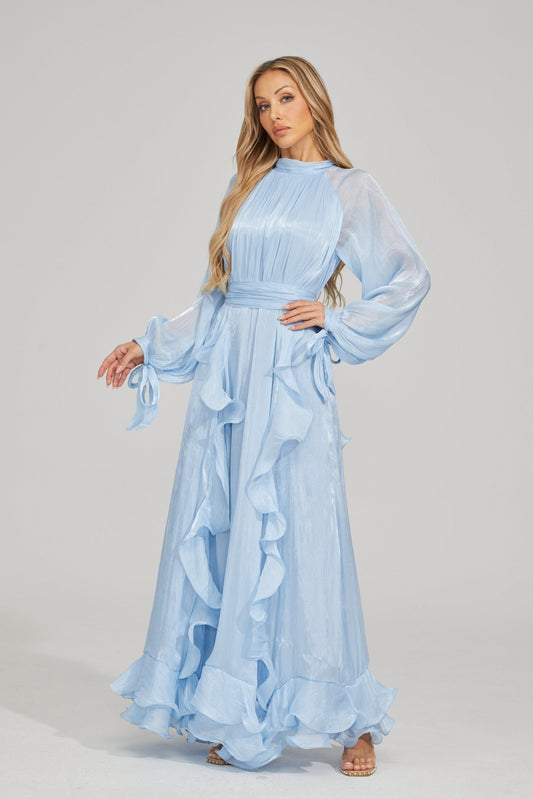 Valentina™| Maxi abito blu noir