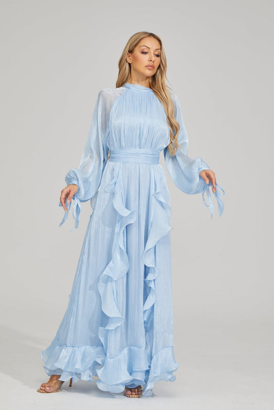 Valentina™| Maxi abito blu noir