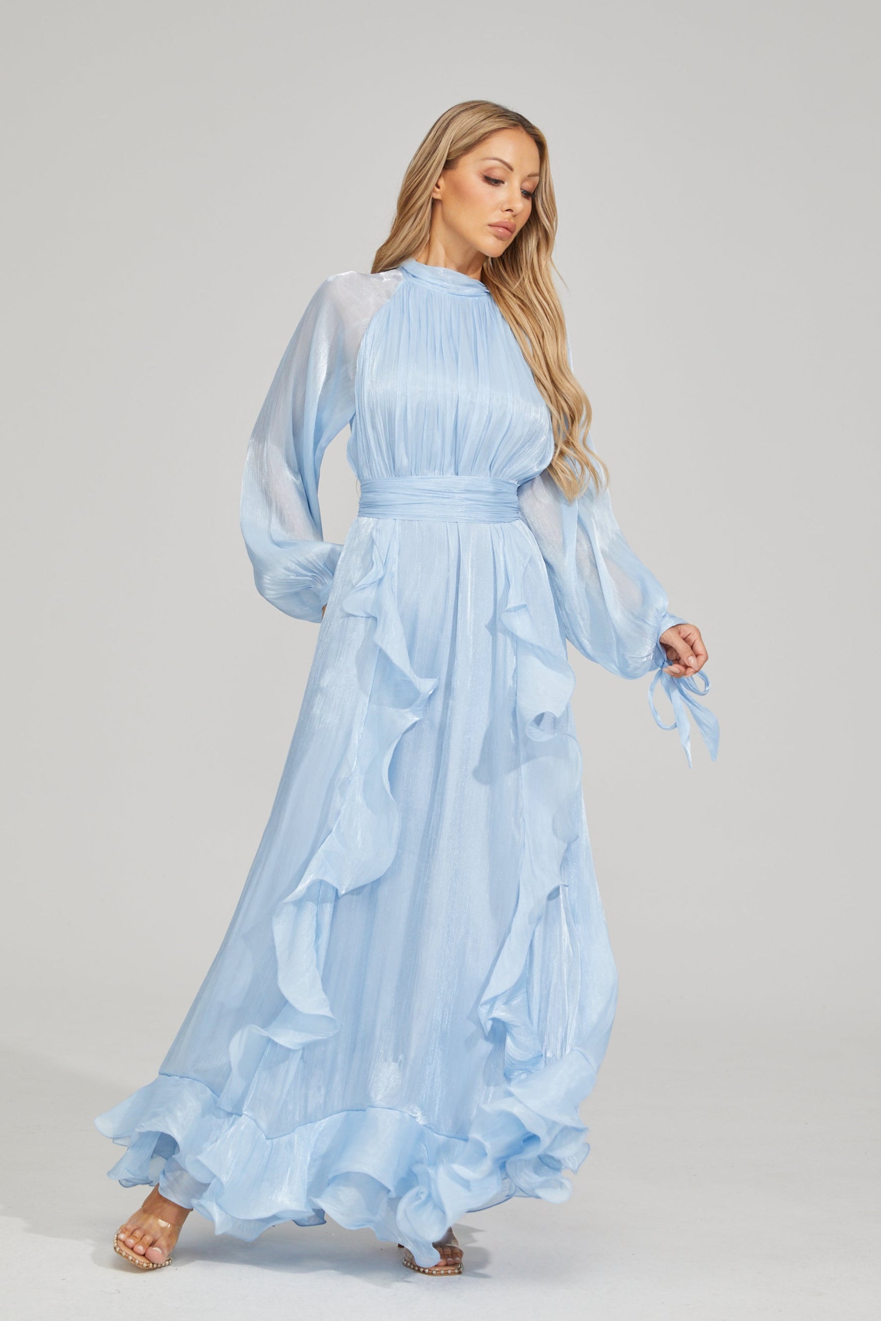 Valentina™| Maxi abito blu noir