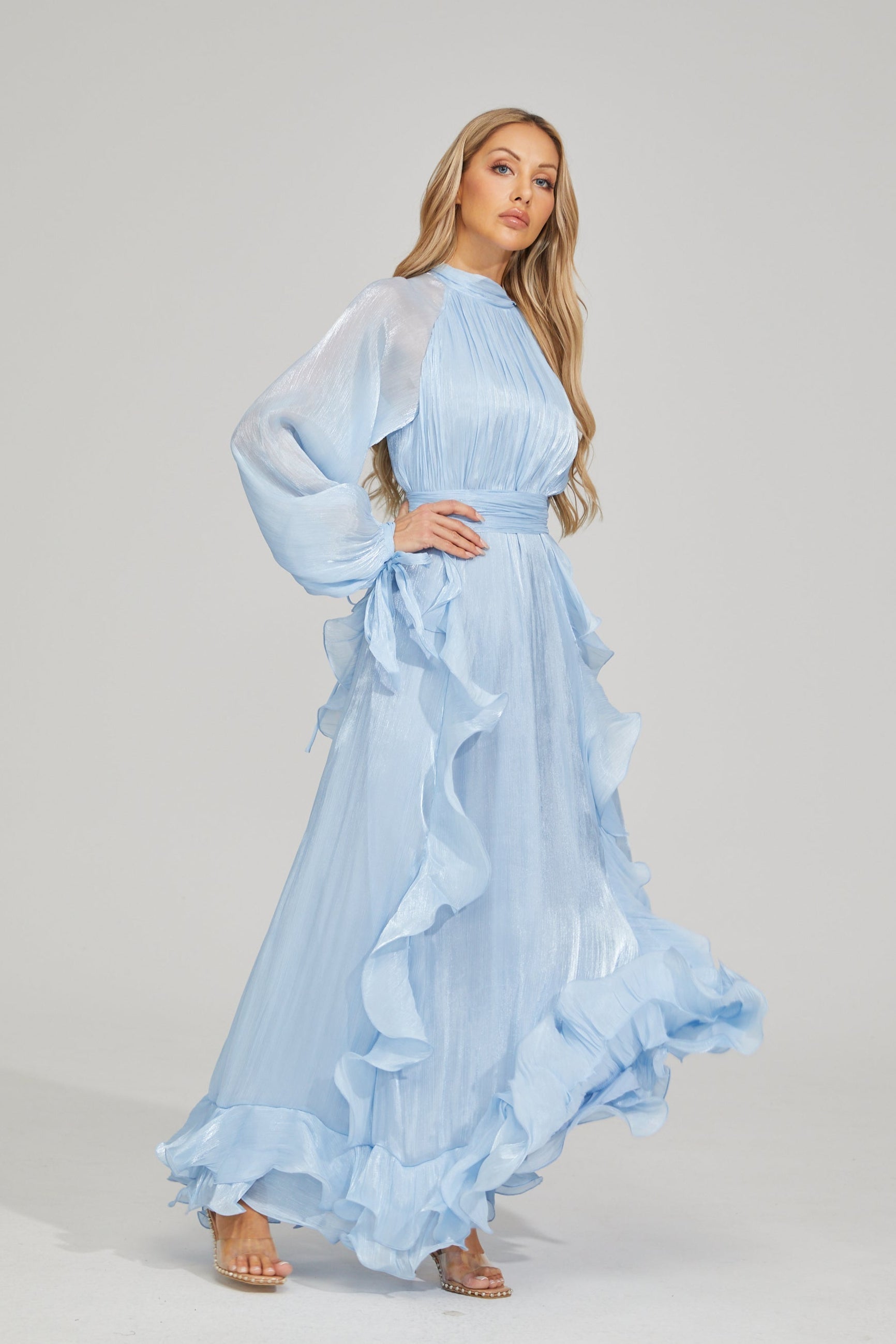 Valentina™| Maxi abito blu noir