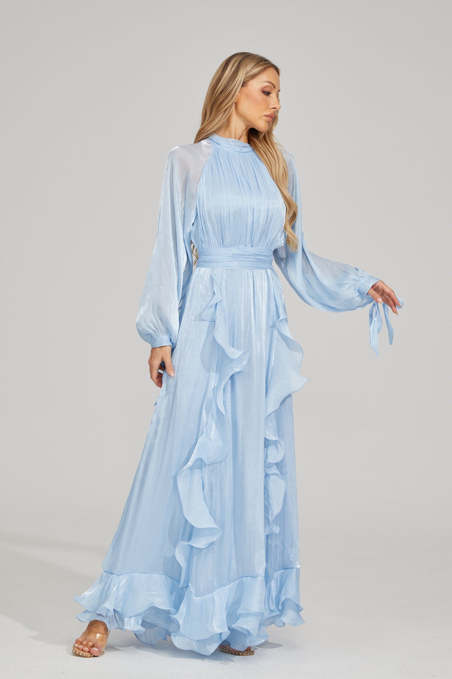 Valentina™| Maxi abito blu noir