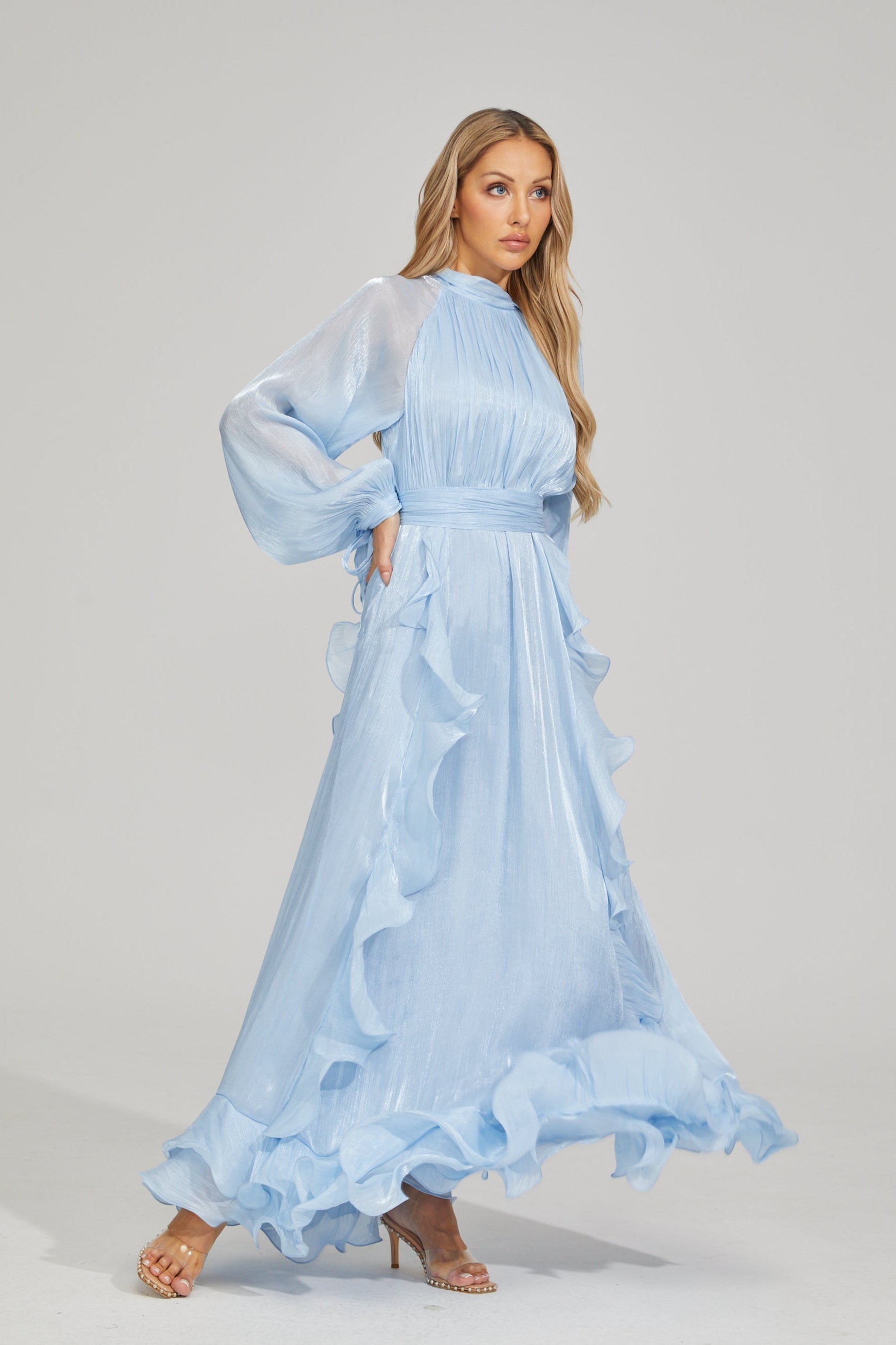 Valentina™| Maxi abito blu noir