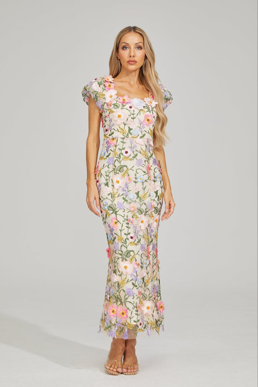 Valentina™| Maxi abito ricamato