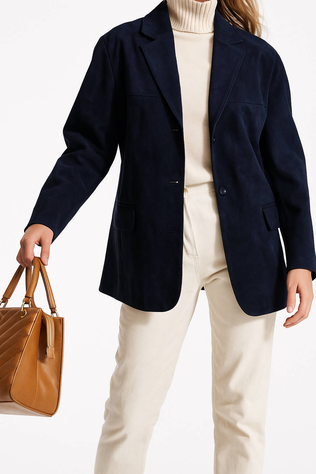 Blazer Paris in Pelle Scamosciata Classico