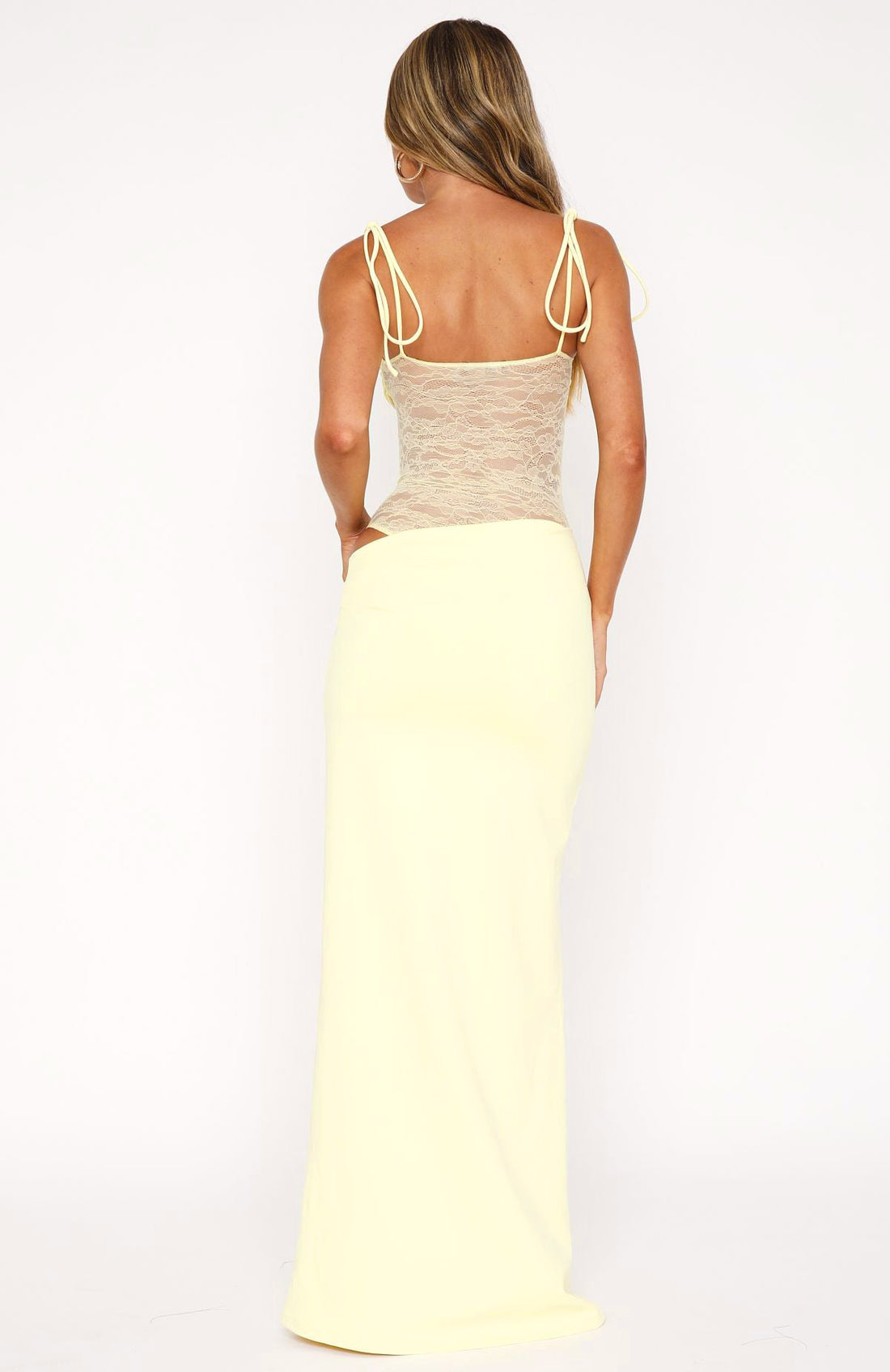 Abito maxi eleganza al limone