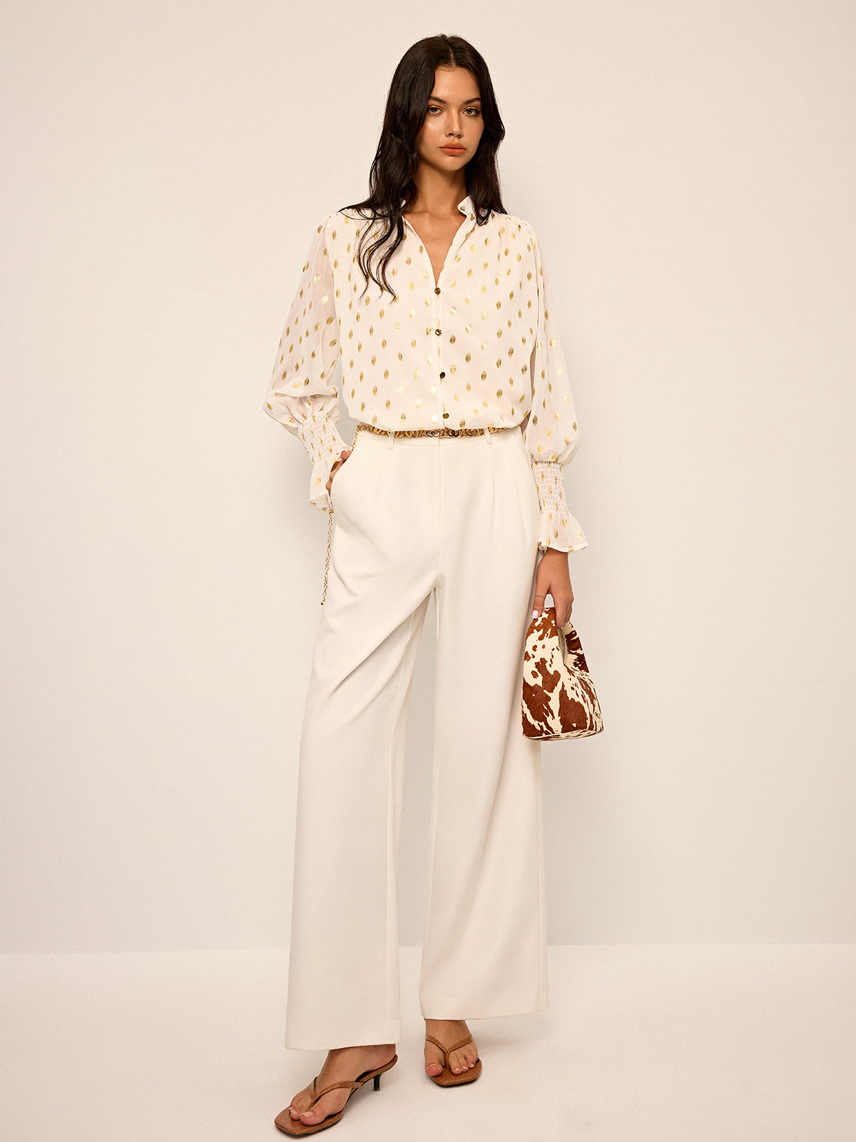 Valentina™| Top in chiffon a pois