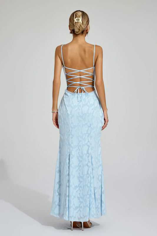 Cressida - Lace-up Maxi Dress