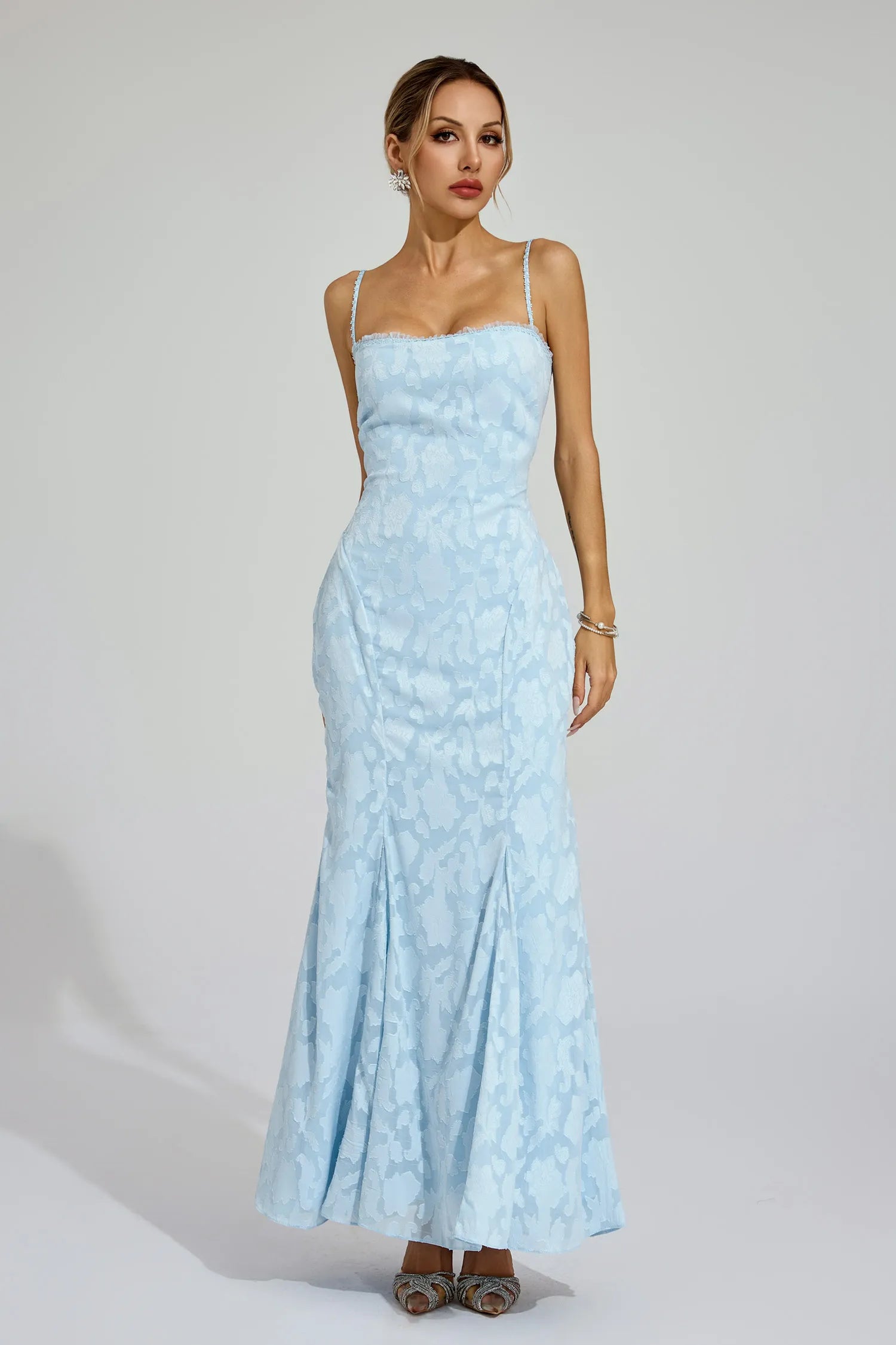 Cressida - Lace-up Maxi Dress