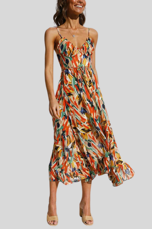 AMELIA™ : MAXI ABITO ESTIVO COLORATO