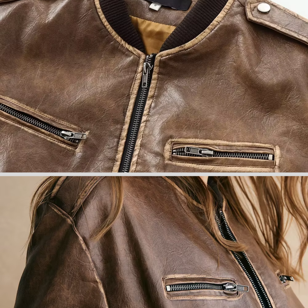 Giacca di pelle vintage di Valentina