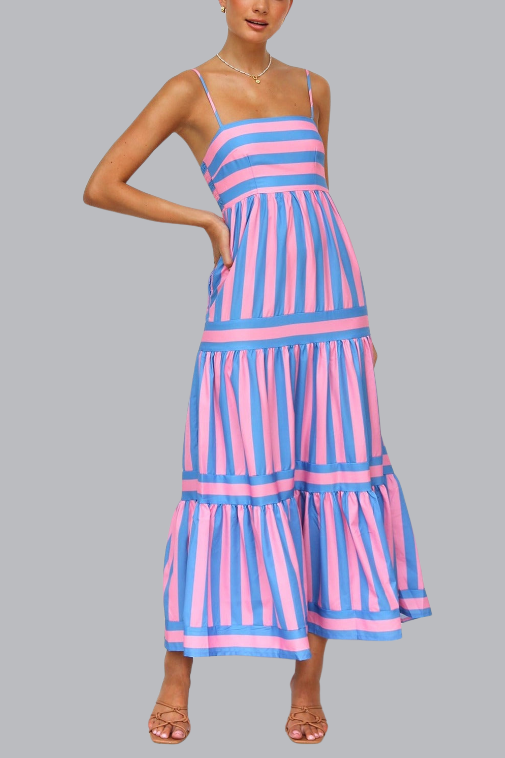 LUNA™- ABITO ELEGANTE A RIGHE