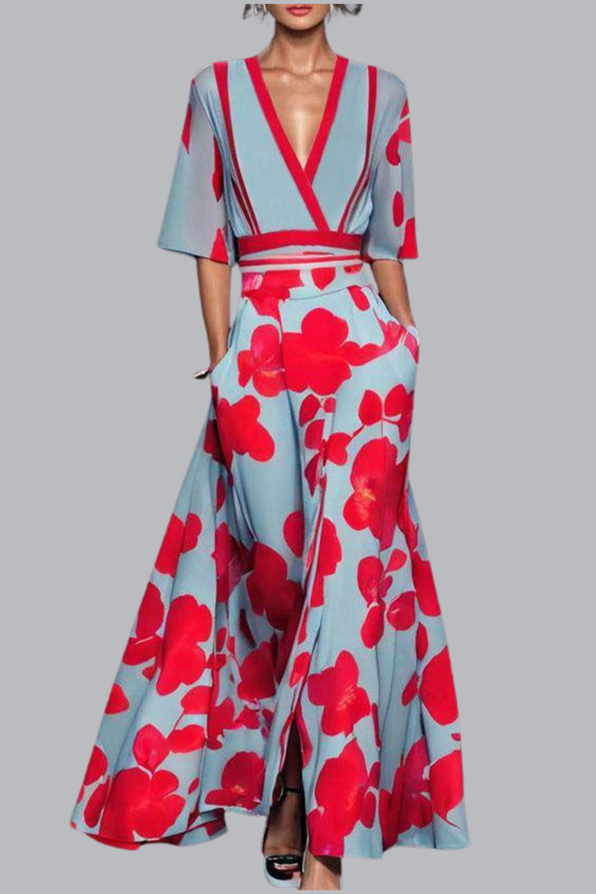 Sophia Moretti- Abito con maniche eleganti