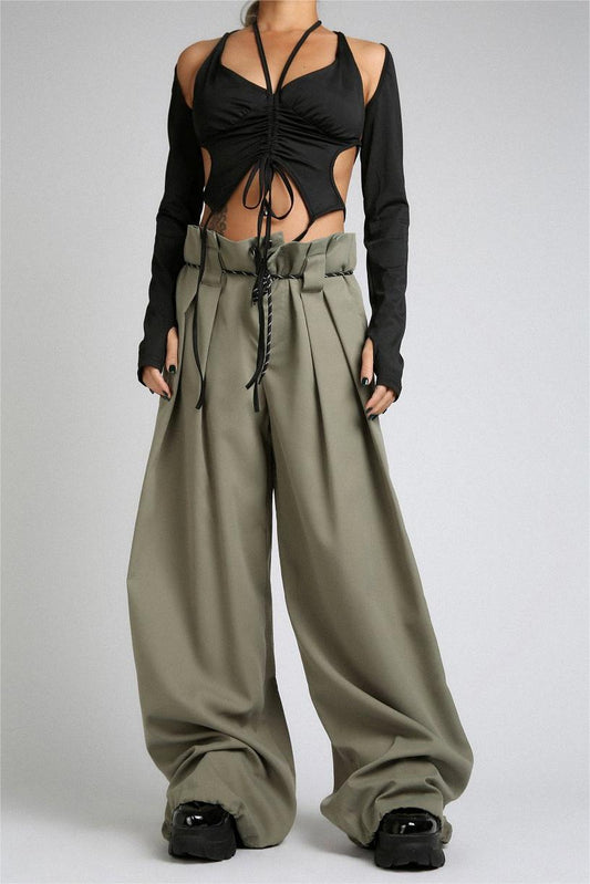 Valentina™| Set di pantaloni e top in pizzo senza schienale