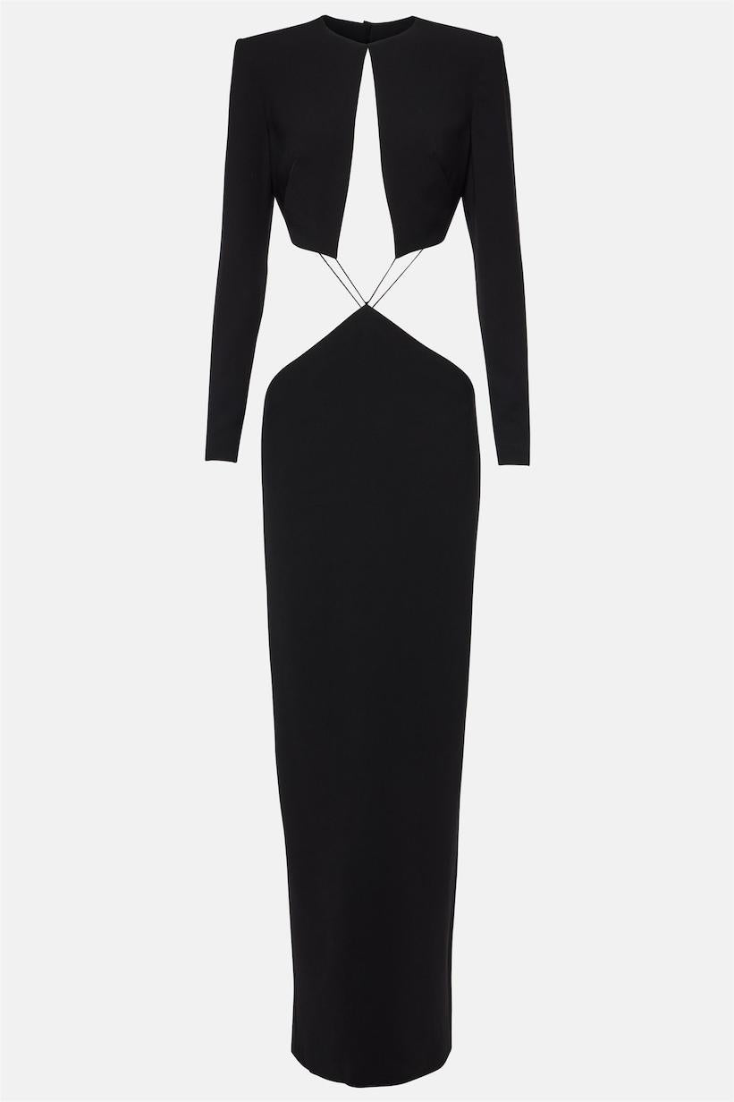 Valentina™| Maxi abito con maniche lunghe e taglio a vivo