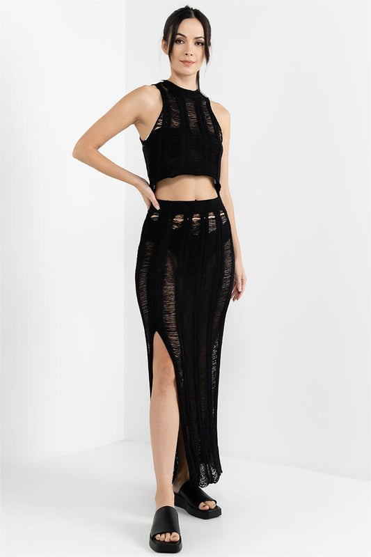 Valentina™| Set mini top e gonna midi senza maniche