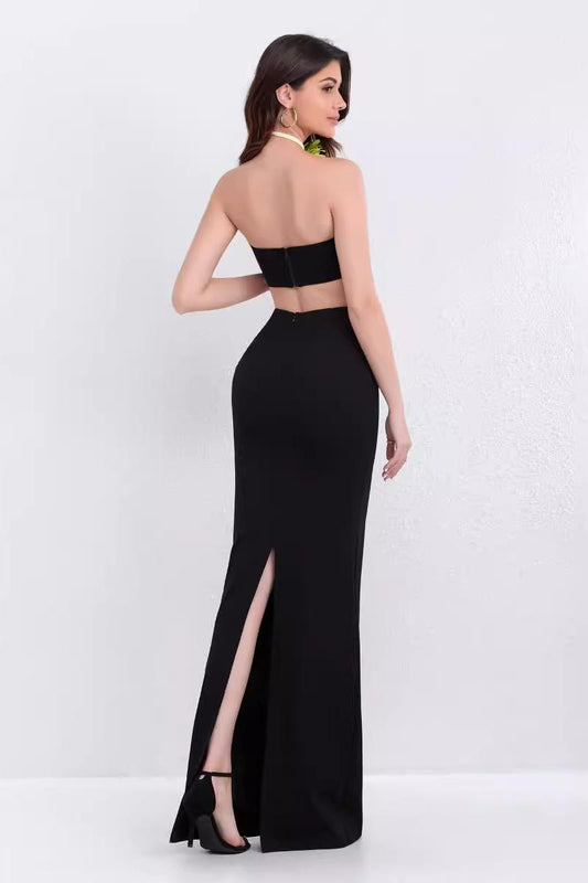 Valentina™| 3D Flower Top & Maxi Skirt Set