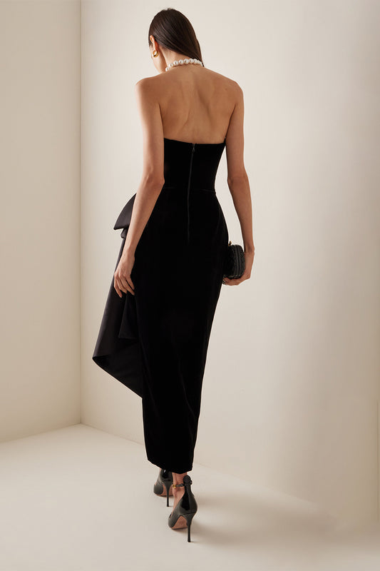 Valentina™| Vestito midi con fiocco e senza spalle