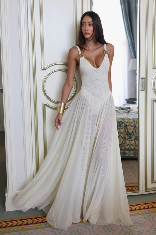 Valentina™| Abito lungo con scollo a V in maglia