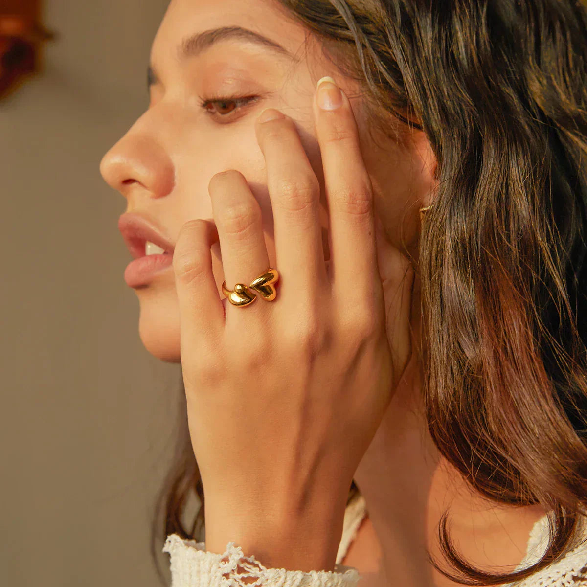 Valentina™| Anello con cuore d'amore regolabile